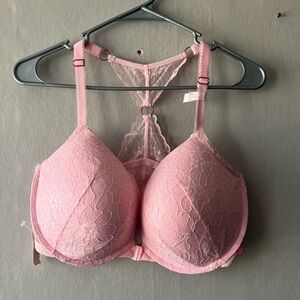 Victoria’s Secret Light Pink Push Up Bra Size 38DDD Racerback Lace NWT